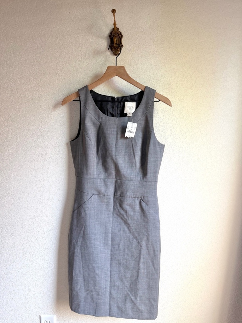 NWT J Crew Gray Sleeveless Dress